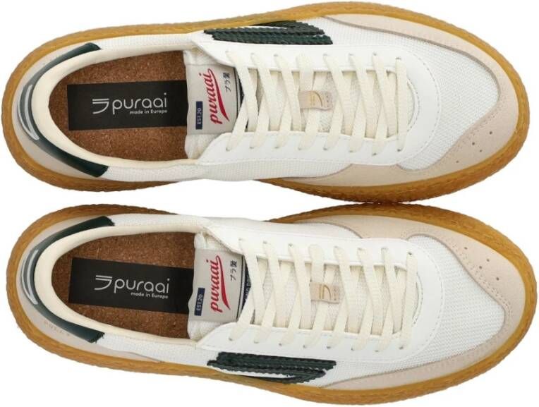 Puraai Evergreen Mesh Sneaker met groene details