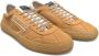 Puraai Heren leren sneakers met decoratieve stiksels Beige Heren - Thumbnail 2