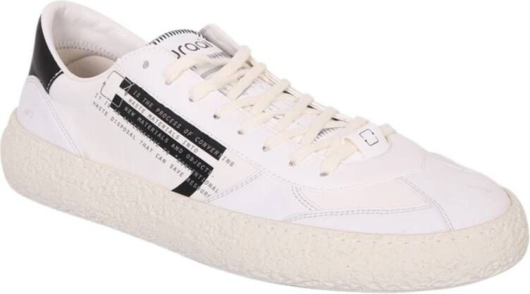 Puraai Witte Mora Low-Top Sneakers Wit Heren