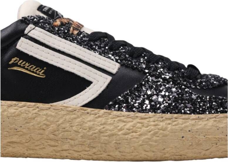 Puraai Vintage Dames Sneakers Zwart