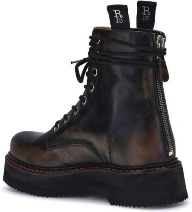 R13 Platform Veterschoenen Enkellaarsjes