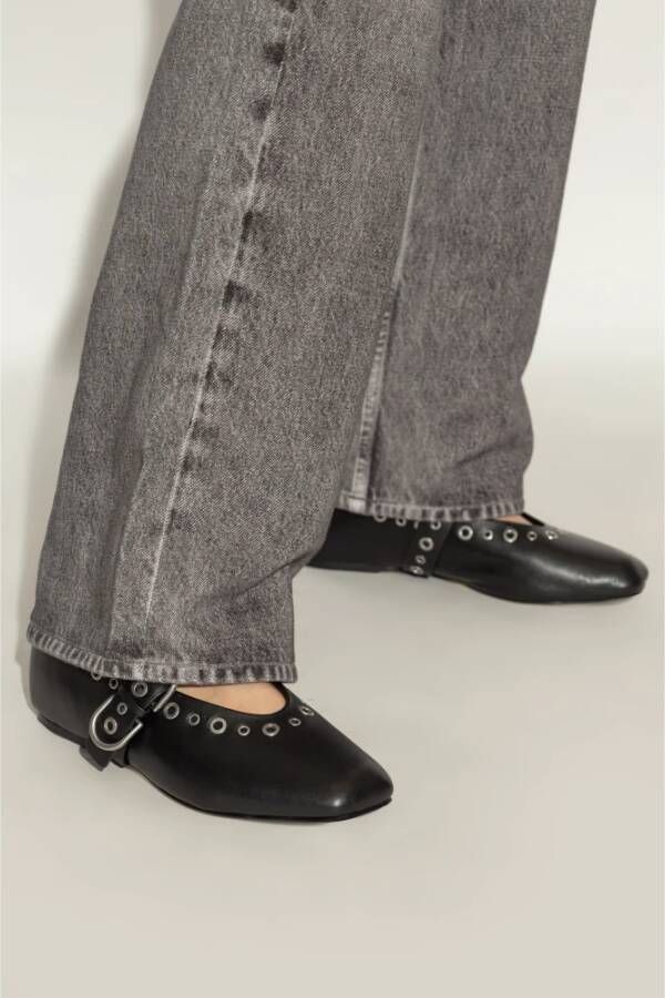 Rag & Bone Ballerinas Spire Mary Jane Grommets Black Dames