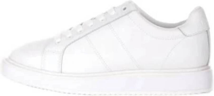 Ralph Lauren Luxe Leren Sneaker White Dames