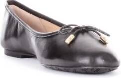 Ralph Lauren Dames leren ballerina`s met strikdetails Zwart Dames