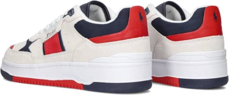 Ralph Lauren Beige Suède Retro Lage Sneakers Multicolor Heren