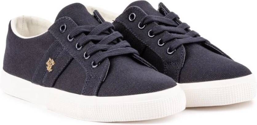 Ralph Lauren Blauwe Court Style Sneakers Blue Heren