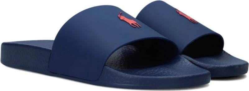 Ralph Lauren Blauwe Slide Sandalen voor Heren Blue Heren