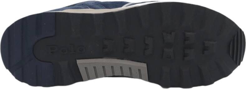 Ralph Lauren Blauwe suède herensneakers
