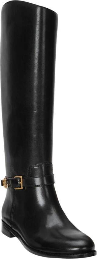 Ralph Lauren Brooke Leren Rijlaars Schoenen Black Dames