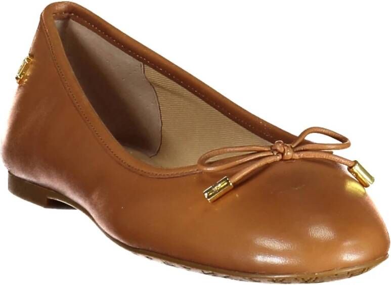 Ralph Lauren Bruine Ballerina Schoenen met Contrastdetails Brown Dames