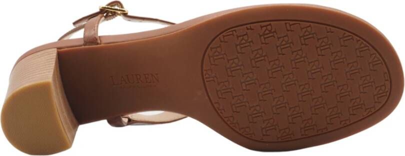 Ralph Lauren bruine sandalen met hoge hak