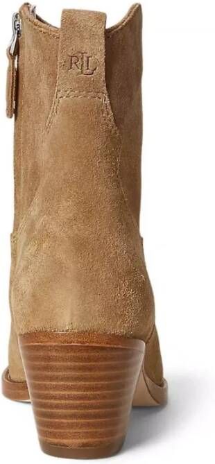 Lauren Ralph Lauren Hoge hakken Harpher-Boots-Bootie in bruin - Foto 3