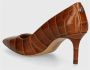 Ralph Lauren Décolleté Lanette van leer met krokodillenprint Brown Dames - Thumbnail 8