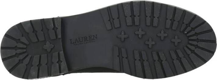 Ralph Lauren Slip-on Leren Enkellaarzen Zwart Dames