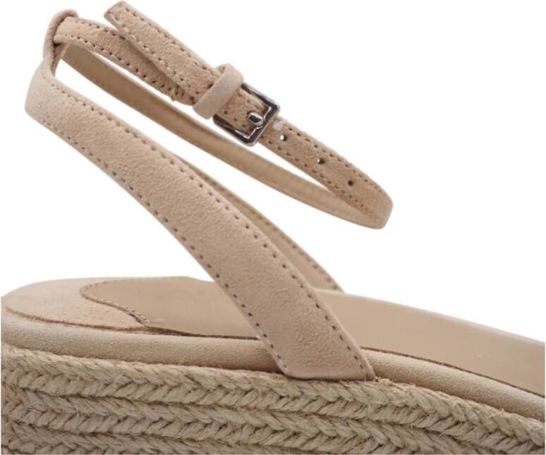 Ralph Lauren Espadrilles sleehak suède beige