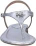 Ralph Lauren Zilver Metallic Leren Sandaal Gray Dames - Thumbnail 10