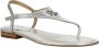 Ralph Lauren Zilver Metallic Leren Sandaal Gray Dames - Thumbnail 3