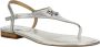 Ralph Lauren Zilver Metallic Leren Sandaal Gray Dames - Thumbnail 6