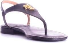 Ralph Lauren Flat Sandals Zwart Dames