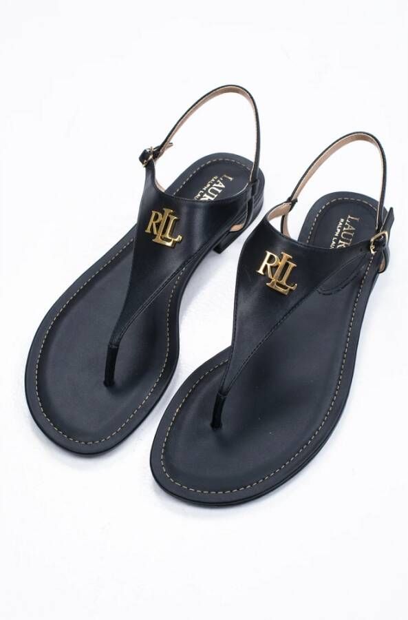 Ralph Lauren Flat Sandals Zwart Dames