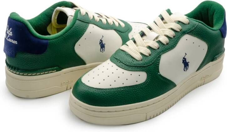 Ralph Lauren Groene leren Polo schoenen Masters Green Heren