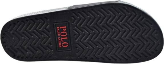 Ralph Lauren Heren Slide Sandalen Synthetisch Materiaal Black Heren