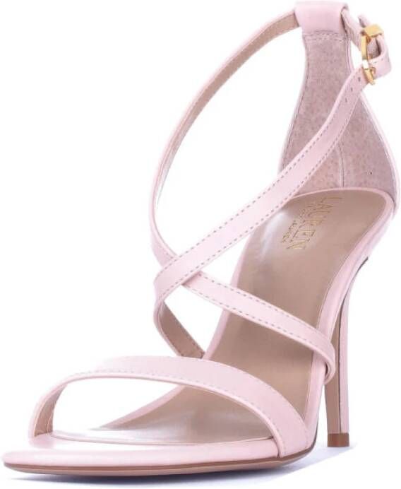 Ralph Lauren Verhoog je zomerse stijl met hoge hak sandalen Roze Dames