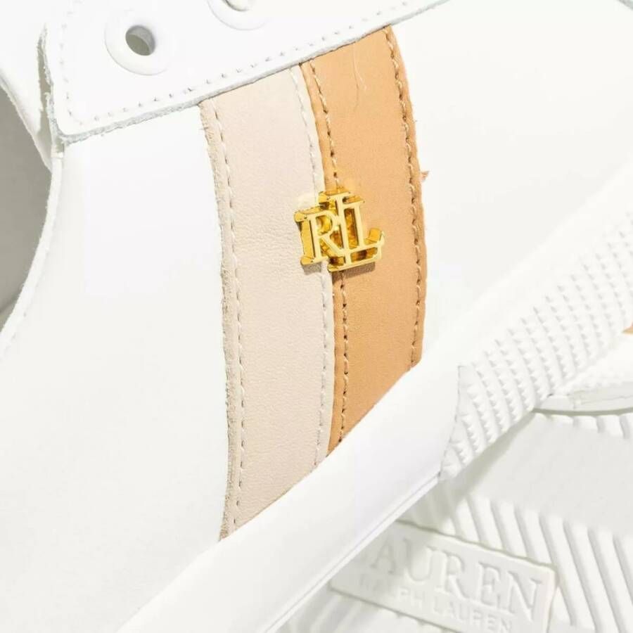 Ralph Lauren Luxe Leren Sneaker White Dames