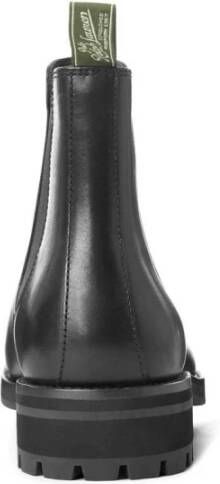 Ralph Lauren Leren enkellaarzen met rubberen zool Black Heren