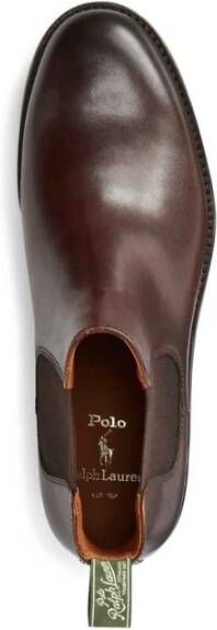 Ralph Lauren Leren enkellaarzen met rubberen zool Brown Heren
