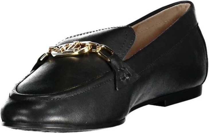 Ralph Lauren Leren Mocassin Platte Schoen met Logo