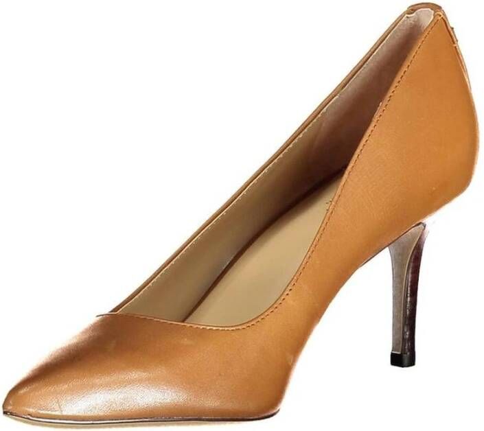 Ralph Lauren Leren platte schoen met 5 cm hak en logo