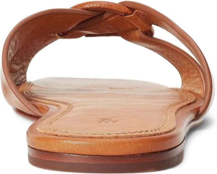 Ralph Lauren Leren sandalen met lage hak