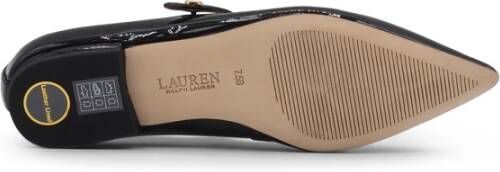 Ralph Lauren Londyn Zwarte Ballerina`s van Zwart Lakleer