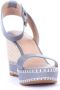 Ralph Lauren Ocean Nappa Leren Espadrille Sleehakken Blue Dames - Thumbnail 6