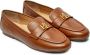 Ralph Lauren Leren Mocassins Logo Voorkant Rubberen Zool Brown Dames - Thumbnail 11