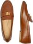 Ralph Lauren Leren Mocassins Logo Voorkant Rubberen Zool Brown Dames - Thumbnail 12