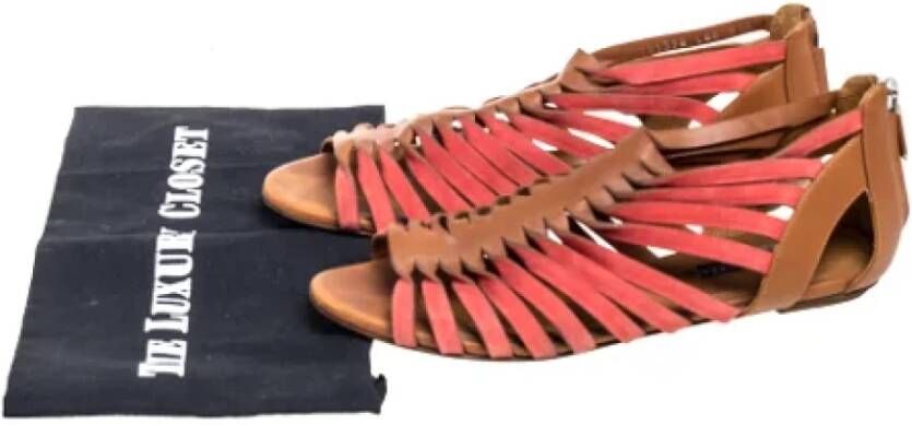Ralph Lauren Pre-owned Leather sandals Beige Dames