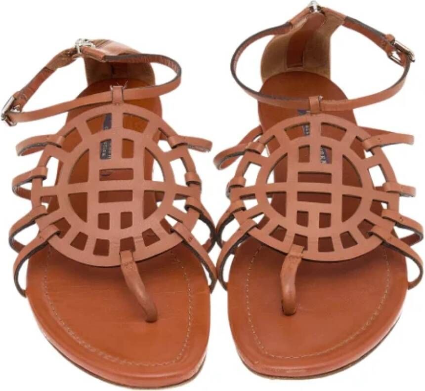 Ralph Lauren Pre-owned Leather sandals Brown Dames