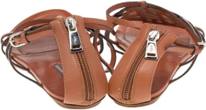 Ralph Lauren Pre-owned Leather sandals Brown Dames