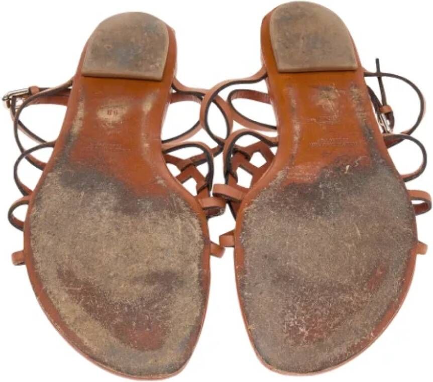 Ralph Lauren Pre-owned Leather sandals Brown Dames