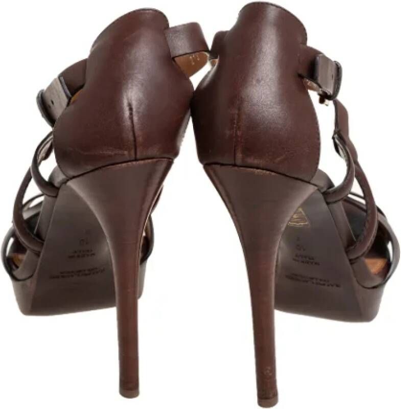 Ralph Lauren Pre-owned Leather sandals Brown Dames