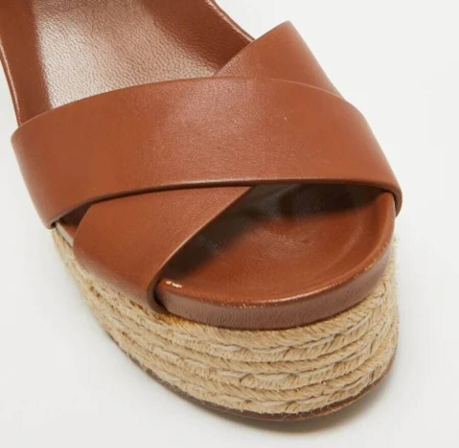 Ralph Lauren Pre-owned Leather sandals Brown Dames