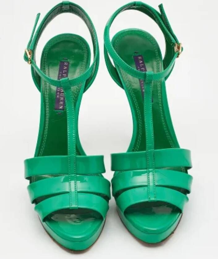 Ralph Lauren Pre-owned Leather sandals Green Dames