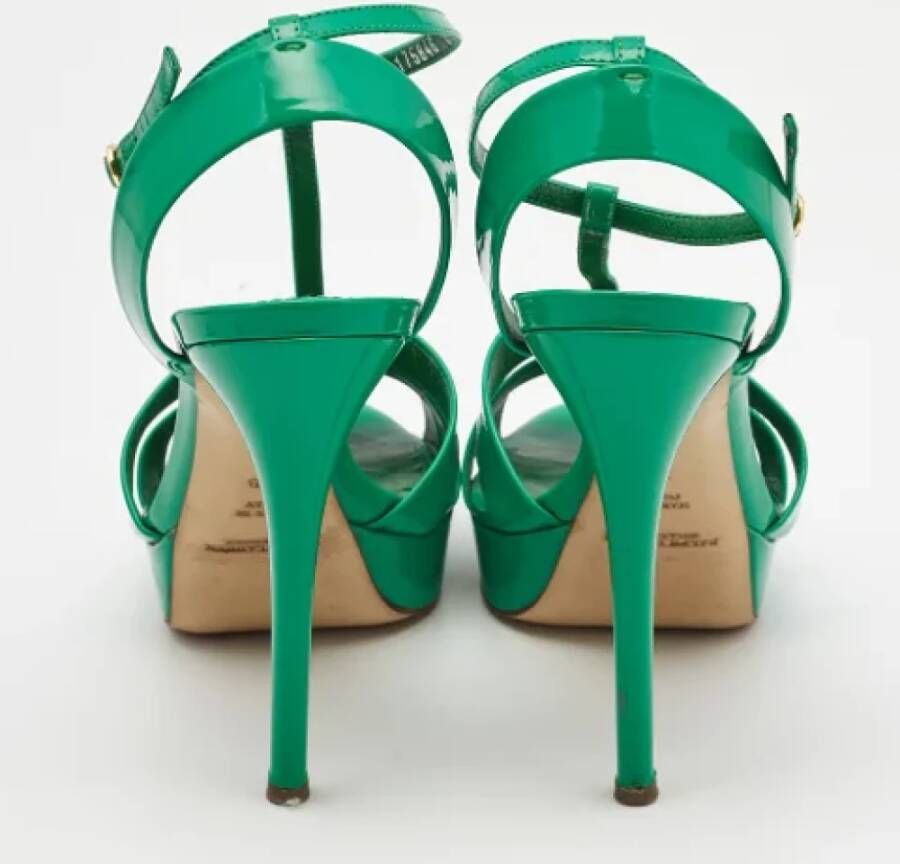 Ralph Lauren Pre-owned Leather sandals Green Dames
