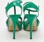 Ralph Lauren Pre-owned Leather sandals Green Dames - Thumbnail 5