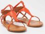 Ralph Lauren Pre-owned Leather sandals Orange Dames - Thumbnail 4