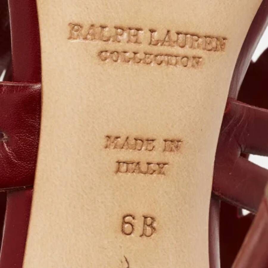 Ralph Lauren Pre-owned Leather sandals Red Dames