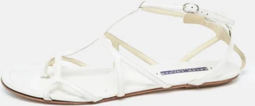 Ralph Lauren Pre-owned Leather sandals White Dames