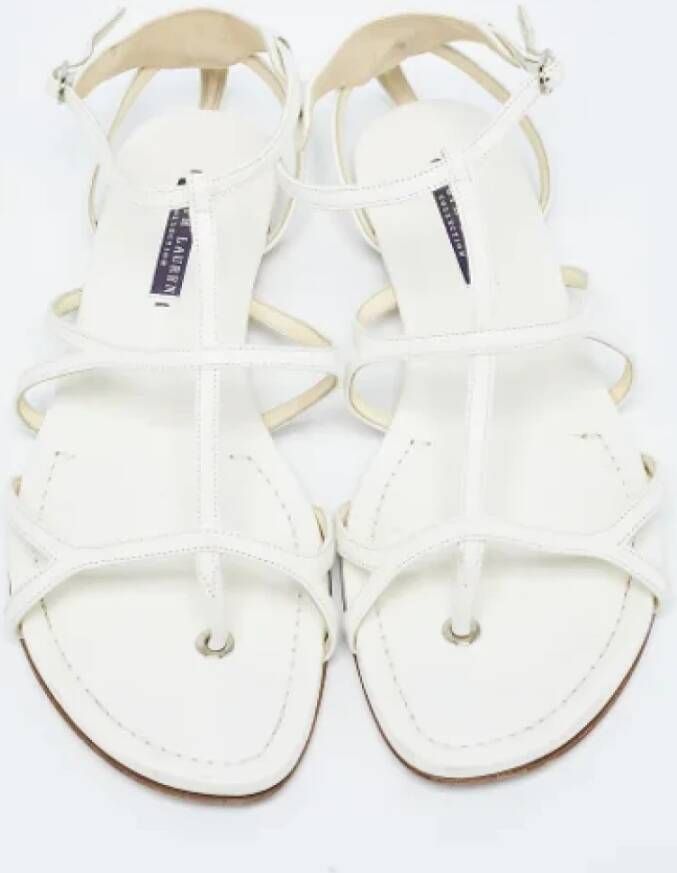 Ralph Lauren Pre-owned Leather sandals White Dames